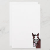Cartoon Lachend Pferdeschuss Briefpapier (Vorne/Hinten)