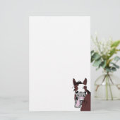 Cartoon Lachend Pferdeschuss Briefpapier (Stehend Vorderseite)