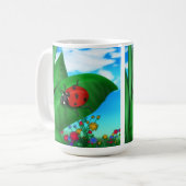 Cartoon Lady Bug Kaffeetasse (Vorderseite Links)