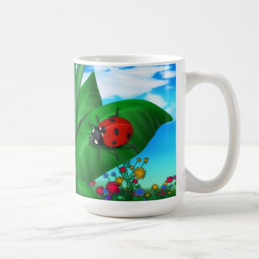 Cartoon Lady Bug Kaffeetasse (Rechts)
