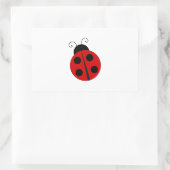 Cartoon Lady Bug Rechteckiger Aufkleber (Tasche)