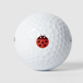 Cartoon-Ladybug-Abbildung Golfball (Vorderseite)