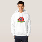 Cartoon Ladybug Bow und Blume Hoodie (Vorne ganz)