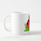 Cartoon Ladybug Bow und Blume Kaffeetasse (Links)