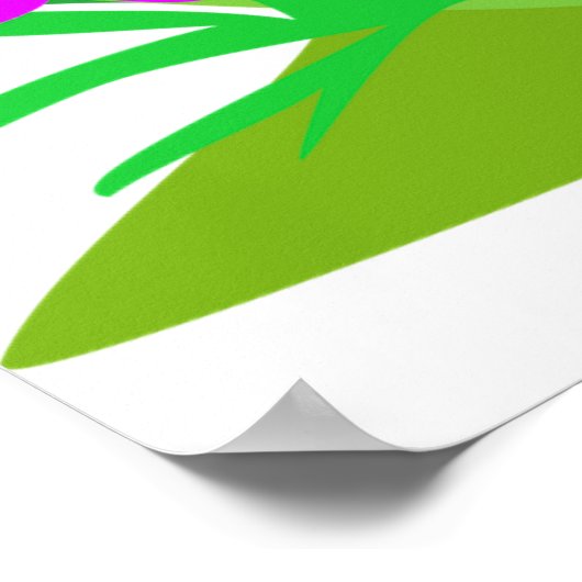 Cartoon Ladybug Bow und Blume Poster (Ecke)