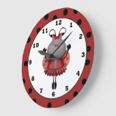 Cartoon Ladybug fun wall clock Große Wanduhr (Winkel)