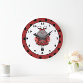 Cartoon Ladybug fun wall clock Große Wanduhr (Zuhause)