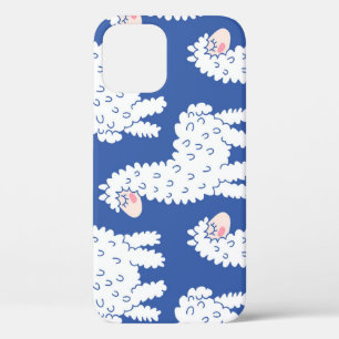 Cartoon lama alpaca, Vintage Muster Case-Mate iPhone Hülle