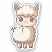 Cartoon Lama Aufkleber (Vorderseite)