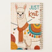 Cartoon Lama mit einem Strick Planer (Rückseite)