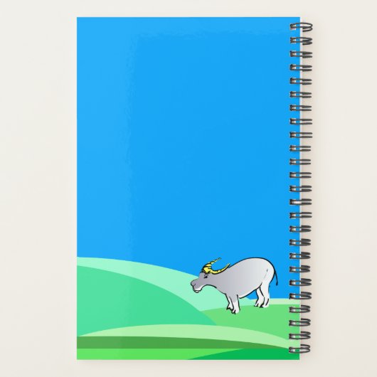 Cartoon Landscape Ox Chinesisches Neujahr SPl Planer (Rückseite)