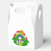 Cartoon Landschaft mit Regenbogen und Landhaus Geschenkschachtel (Geöffnet)