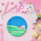 Cartoon Landschaft Ox Chinesisches Neujahr Zodiac  Pappteller (Party)