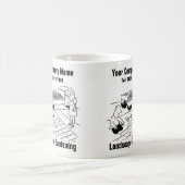 Cartoon Landschaftsgärtnerei Kaffeetasse (Mittel)