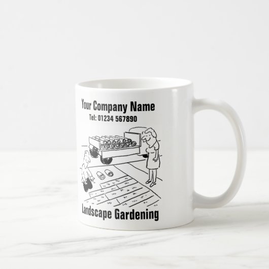 Cartoon Landschaftsgärtnerei Kaffeetasse (Rechts)