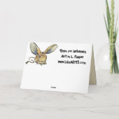 Cartoon lange ohrige Jerboa Karte (Rückseite)