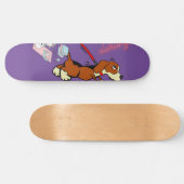 Cartoon Lässig Cool Hunde unsex Sneakers zwei Farb Skateboard (Horizontal)