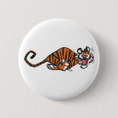 Cartoon läuft Tiger Button (Vorderseite)