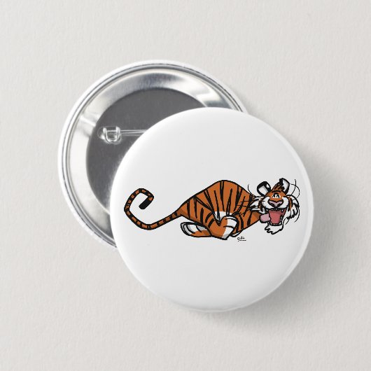 Cartoon läuft Tiger Button (Vorne & Hinten)