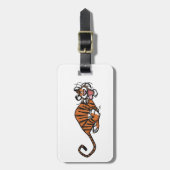 Cartoon läuft Tiger Gepäckanhänger (Vorderseite vertikal)
