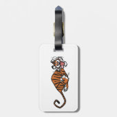 Cartoon läuft Tiger Gepäckanhänger (Rückseite vertikal)
