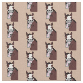 Cartoon Laughing Horse Funny Animal Art Stoff