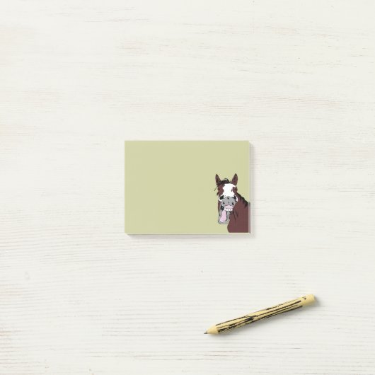 Cartoon Laughing Horse Spaß Fun Office Geschenk Post-it Klebezettel (Auf Schreibtisch)