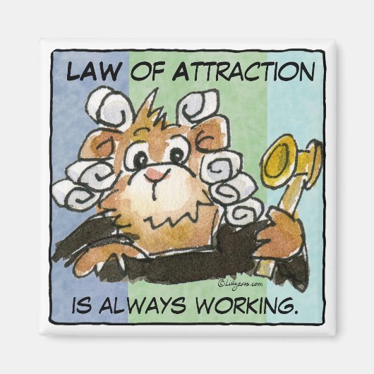 Cartoon Law Attraction Hamster Richter Magnet (Vorne)