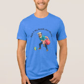 Cartoon Lawn Bowler mit einer schweren Schüssel, Tri-Blend Shirt (Vorderseite)