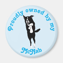 Cartoon Leaping McNab Magnet