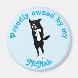 Cartoon Leaping McNab Magnet