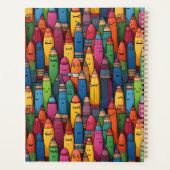 Cartoon Lehrerin Careon Pattern Planer (Rückseite)