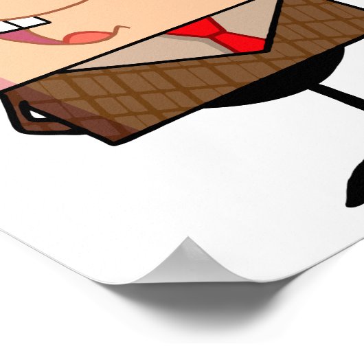 Cartoon Lehrerin Poster (Ecke)