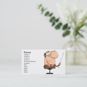 Cartoon Lehrerin Visitenkarte (Stehend Vorderseite)