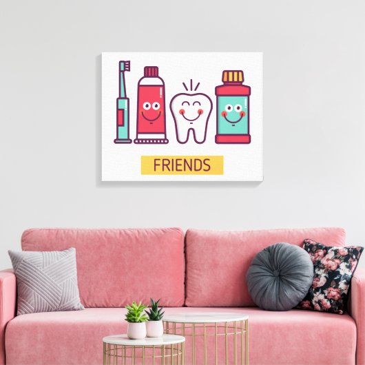 Cartoon Leinwanddruck (Insitu (Wohnzimmer))