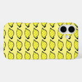 Cartoon Lemons Muster Gelb Case-Mate iPhone Hülle (Rückseite (Horizontal))
