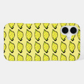 Cartoon Lemons Muster Gelb iPhone Hülle (Rückseite (Horizontal))