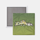 Cartoon Leopard Gecko Magnet (Vorderseite/Rückseite)