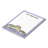 Cartoon Leopard Gecko Notizblock (Rotiert)