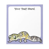 Cartoon Leopard Gecko Notizblock (Vorderseite)