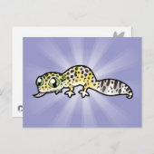 Cartoon Leopard Gecko Postkarte (Vorne/Hinten)