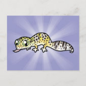 Cartoon Leopard Gecko Postkarte (Vorderseite)