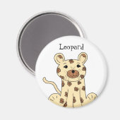 Cartoon Leopard Magnet (Vorderseite/Rückseite)