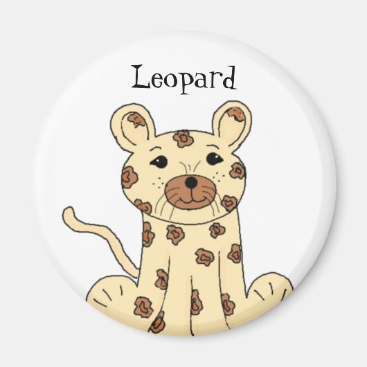Cartoon Leopard Magnet (Vorne)