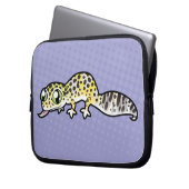 Cartoon-LeopardGecko Laptopschutzhülle (Vorderseite Links)