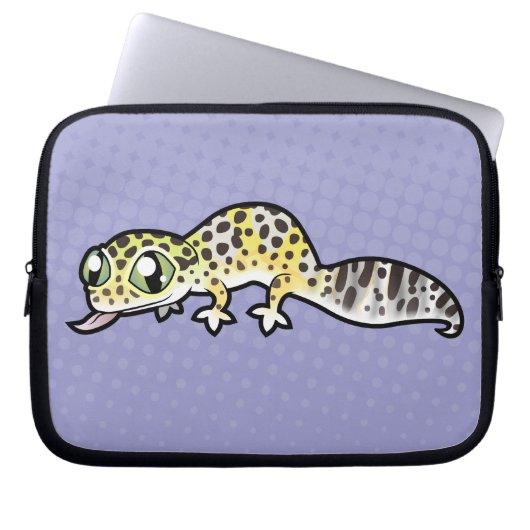 Cartoon-LeopardGecko Laptopschutzhülle (Vorderseite)