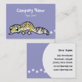 Cartoon-LeopardGecko Visitenkarte (Vorne/Hinten)