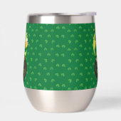 Cartoon leprechaun in einem Topf mit einem Pint (Links)