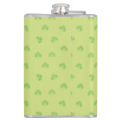 Cartoon leprechaun in einem Topf mit einem Pint Flachmann (Rückseite)