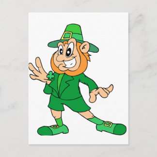 Cartoon Leprechaun Postkarte